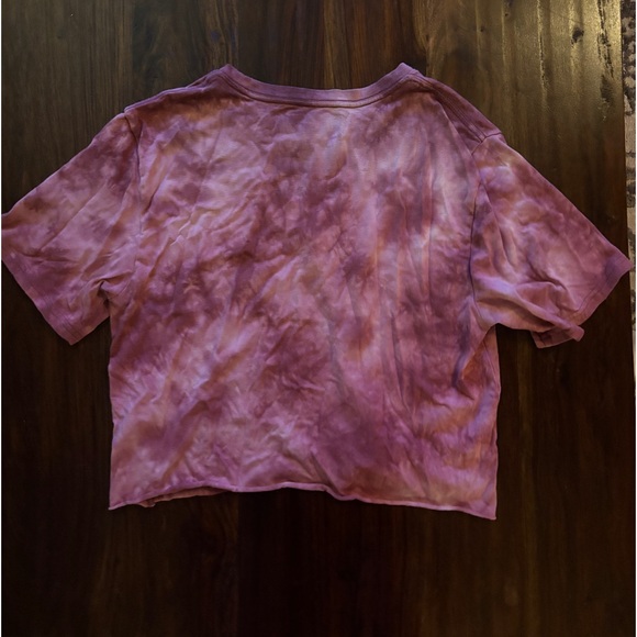 purple tie dye crop - Picture 3 of 3
